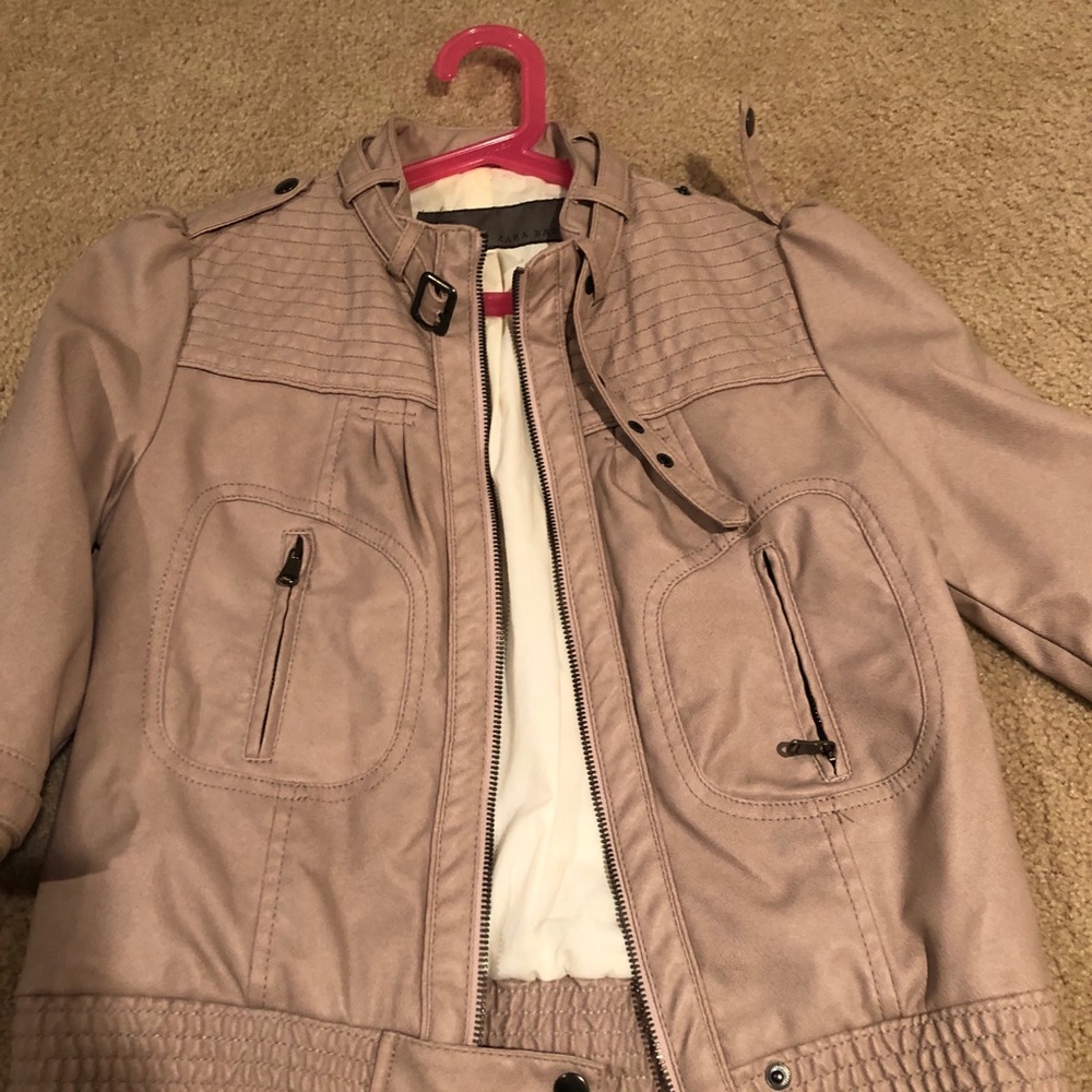 Zara vegan leather jacket